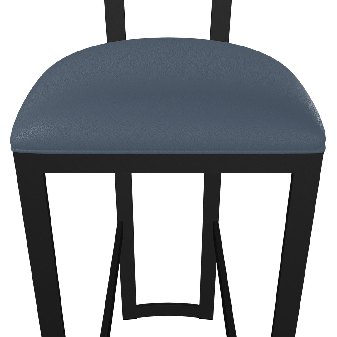 17.5"W x 18.75"D x 38.5"H / Midnight Blue/Sable Onyx