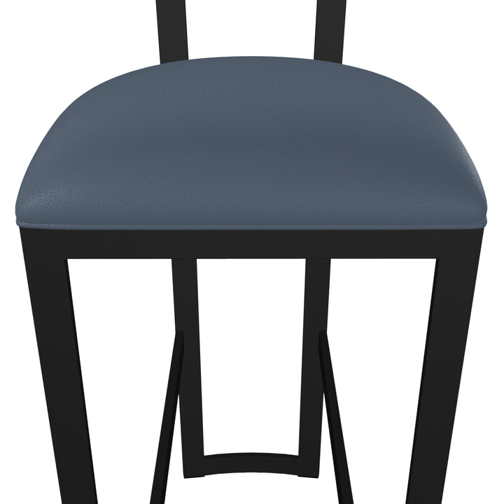 17.5"W x 18.75"D x 38.5"H / Midnight Blue/Sable Onyx