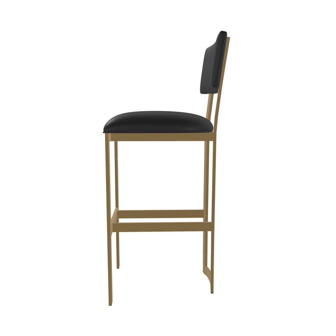 17.5"W x 18.75"D x 38.5"H / Licorice Black/Milky Gold