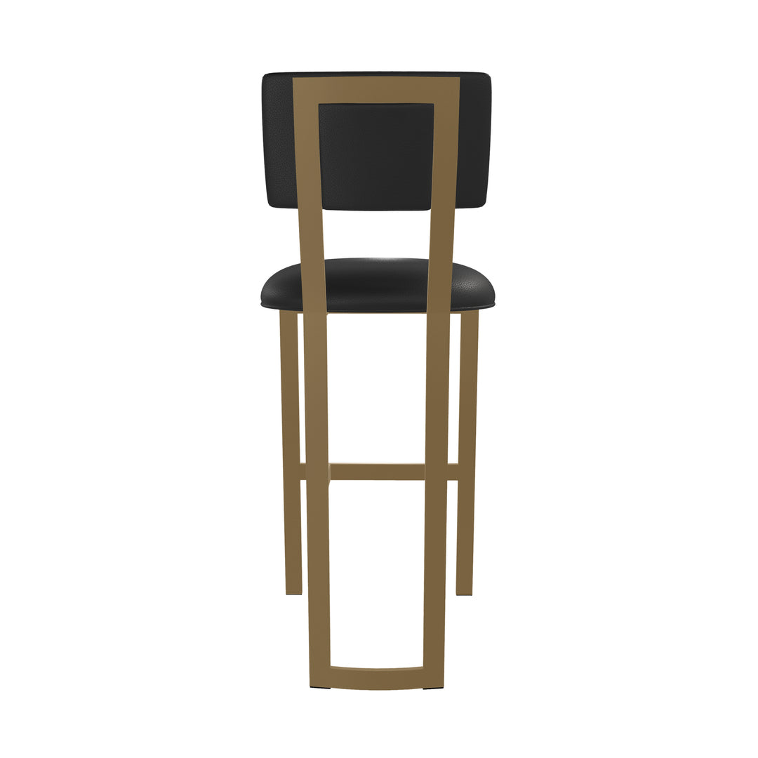 17.5"W x 18.75"D x 38.5"H / Licorice Black/Milky Gold