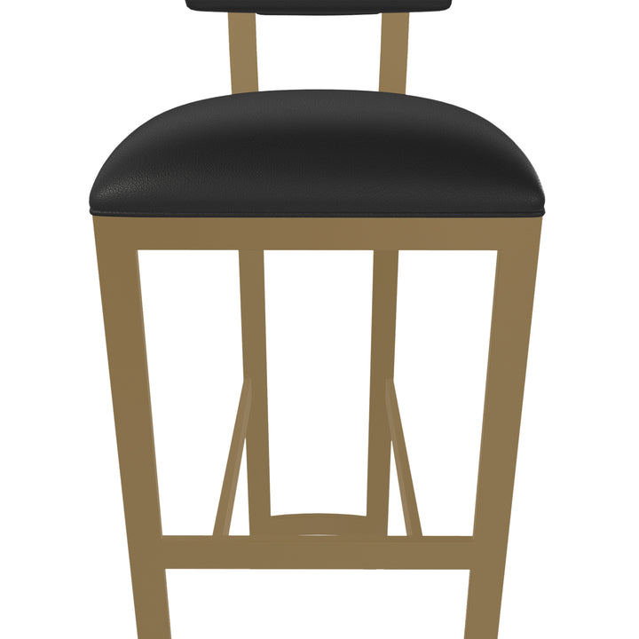 17.5"W x 18.75"D x 38.5"H / Licorice Black/Milky Gold