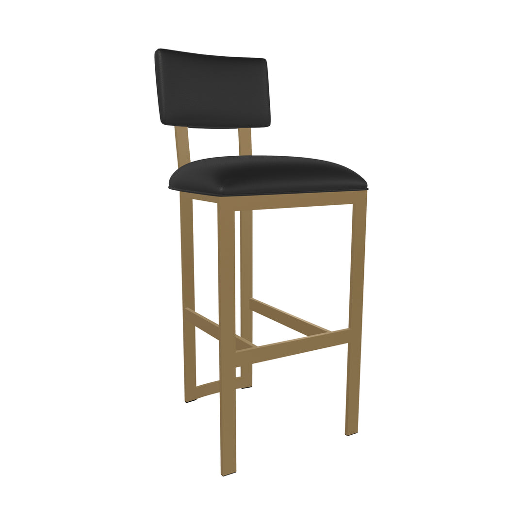 17.5"W x 18.75"D x 38.5"H / Licorice Black/Milky Gold