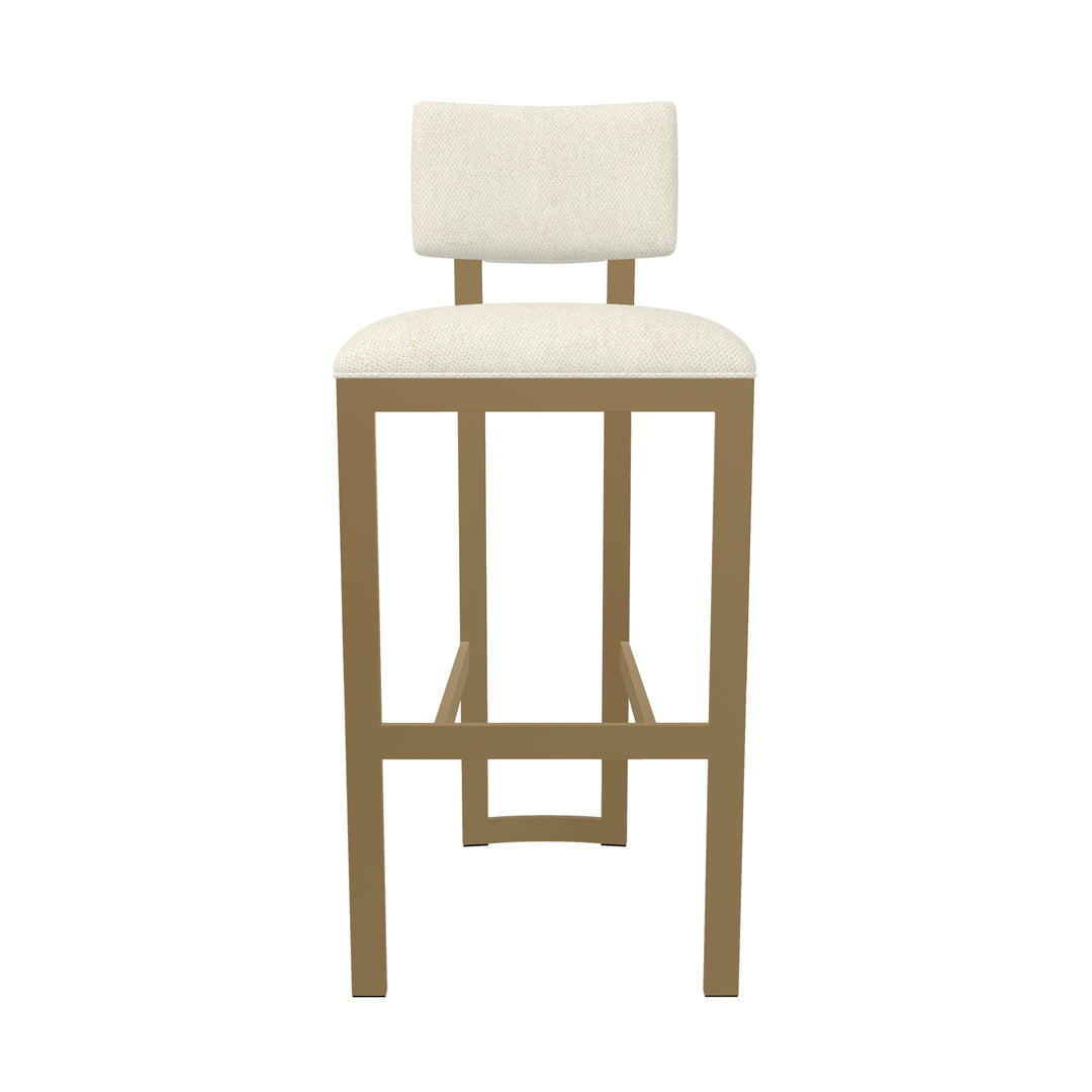 17.5"W x 18.75"D x 38.5"H / Italian Cream/Milky Gold