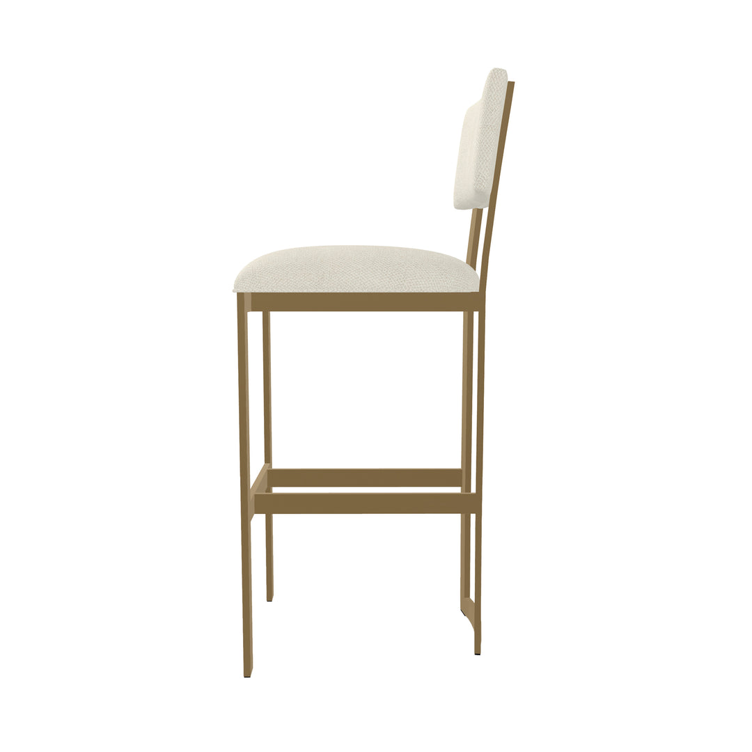 17.5"W x 18.75"D x 38.5"H / Italian Cream/Milky Gold