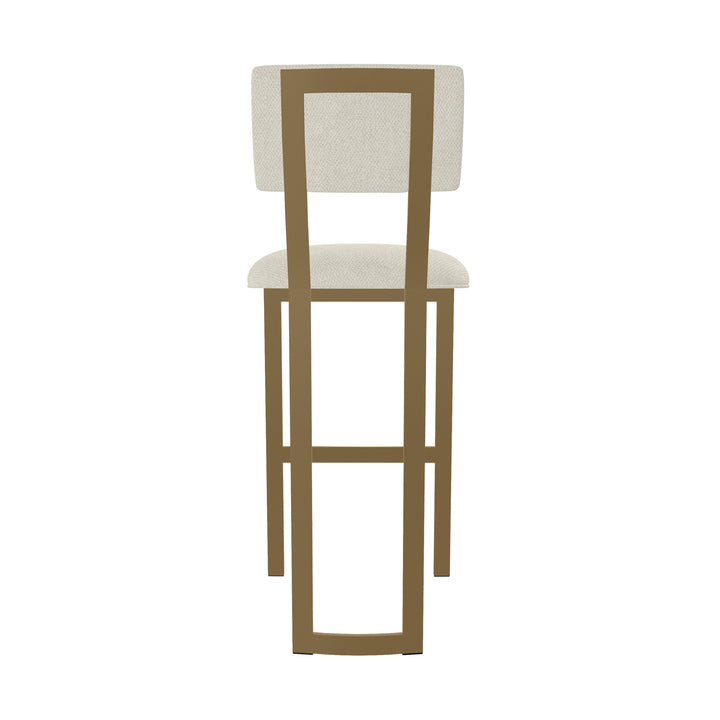 17.5"W x 18.75"D x 38.5"H / Italian Cream/Milky Gold