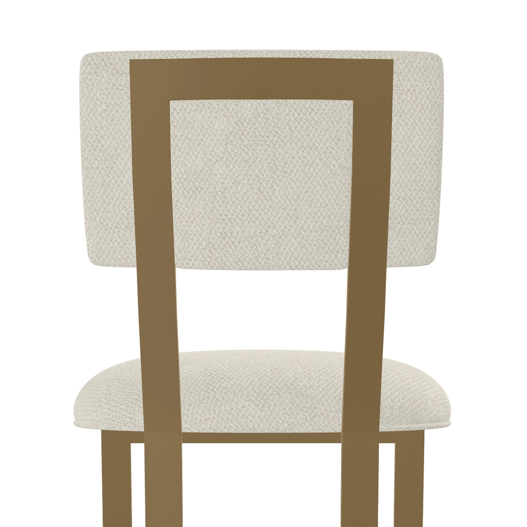 17.5"W x 18.75"D x 38.5"H / Italian Cream/Milky Gold