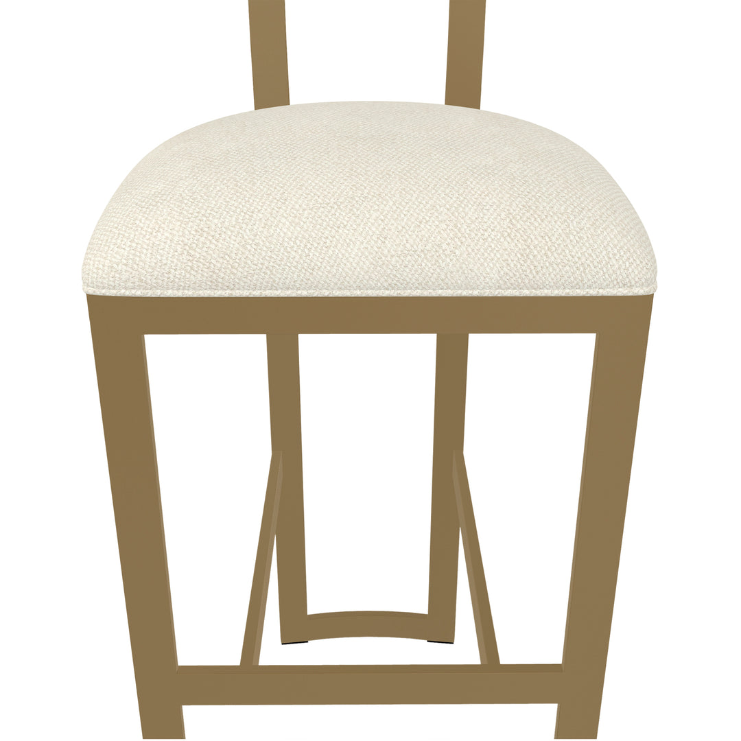 17.5"W x 18.75"D x 38.5"H / Italian Cream/Milky Gold