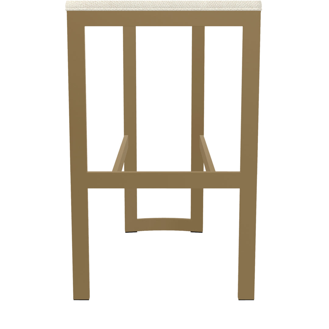 17.5"W x 18.75"D x 38.5"H / Italian Cream/Milky Gold