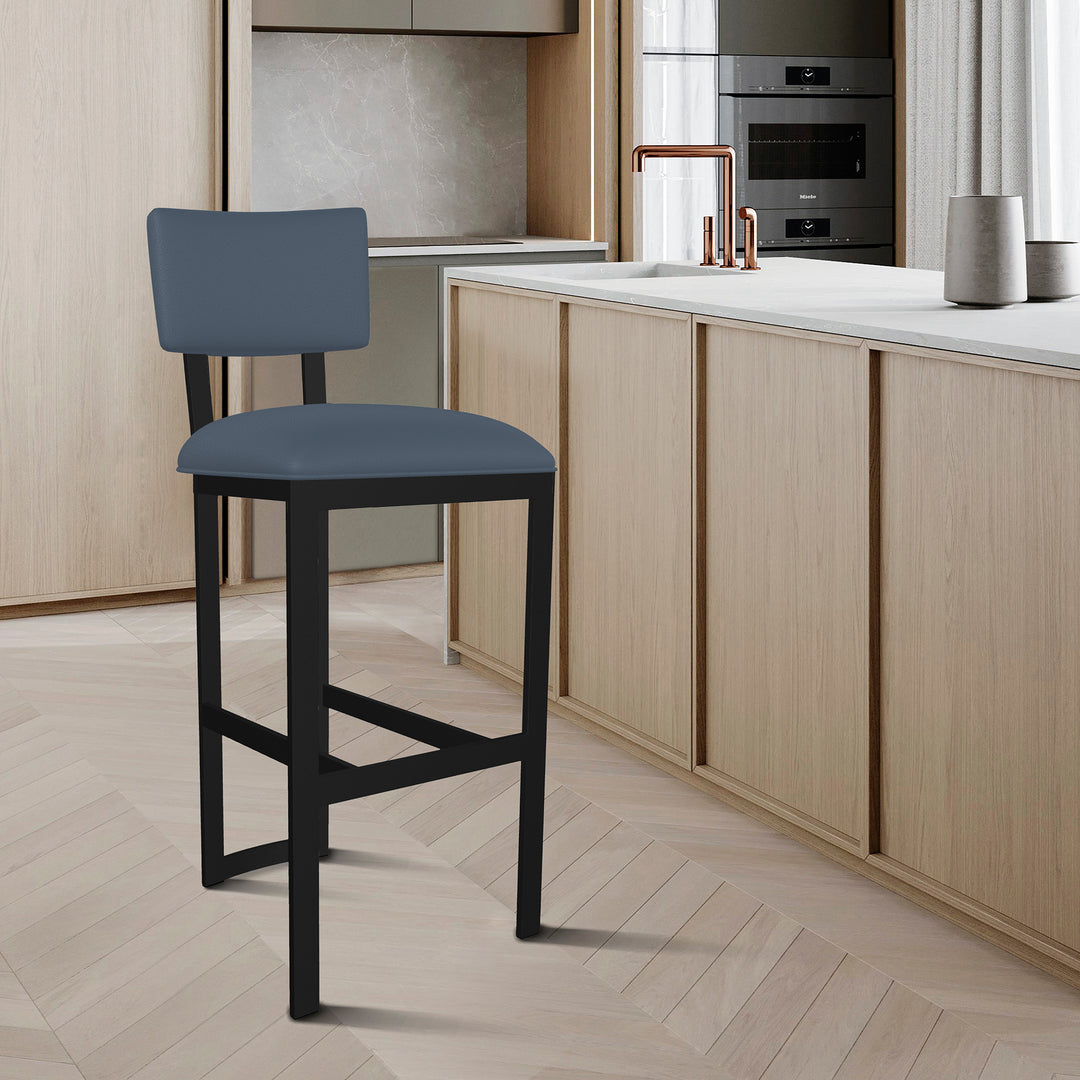 17.5"W x 18.75"D x 42.5"H / Midnight Blue/Sable Onyx