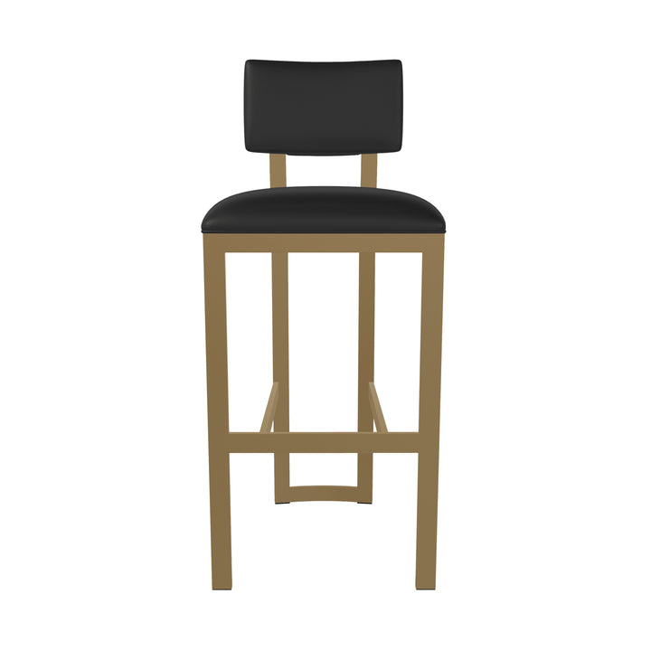 17.5"W x 18.75"D x 42.5"H / Licorice Black/Milky Gold