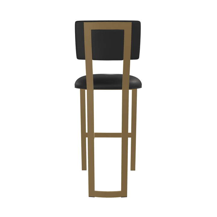 17.5"W x 18.75"D x 42.5"H / Licorice Black/Milky Gold