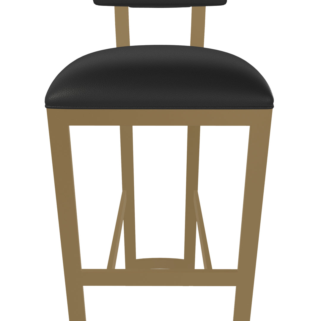 17.5"W x 18.75"D x 42.5"H / Licorice Black/Milky Gold