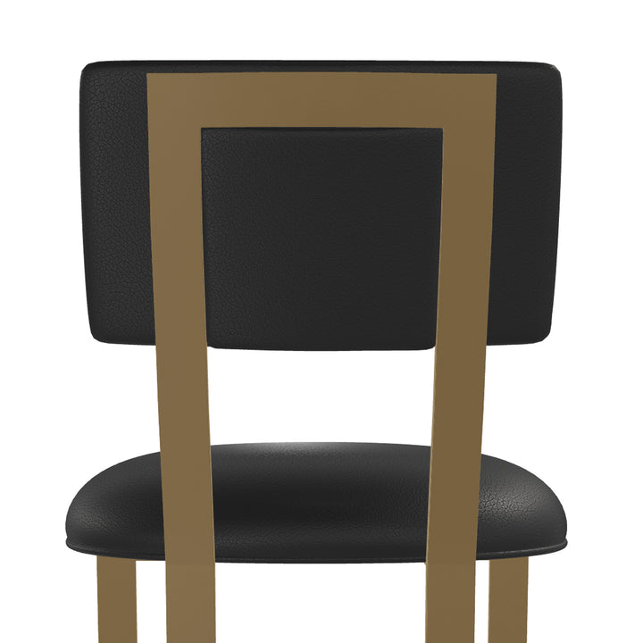 17.5"W x 18.75"D x 42.5"H / Licorice Black/Milky Gold