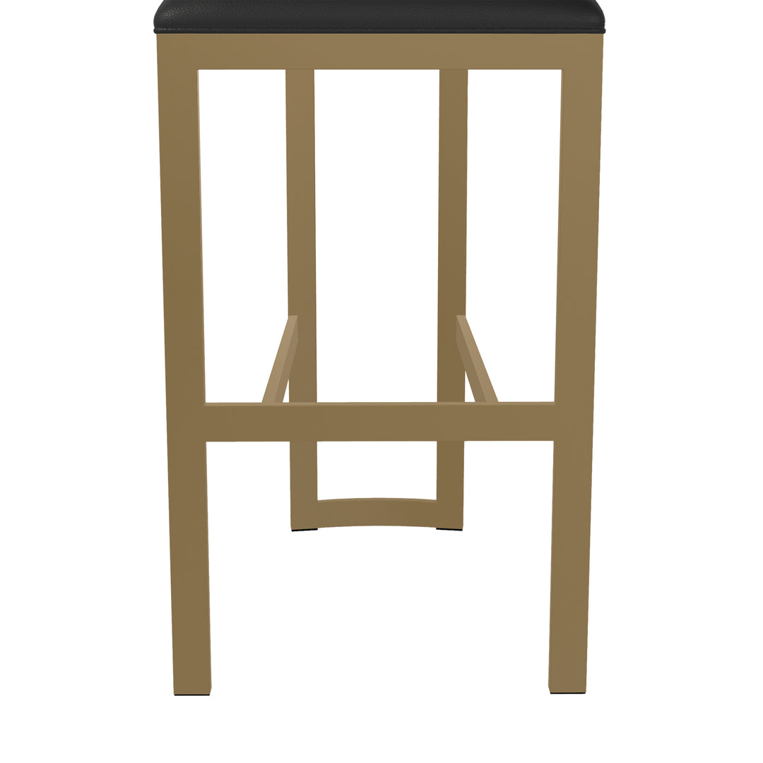 17.5"W x 18.75"D x 42.5"H / Licorice Black/Milky Gold