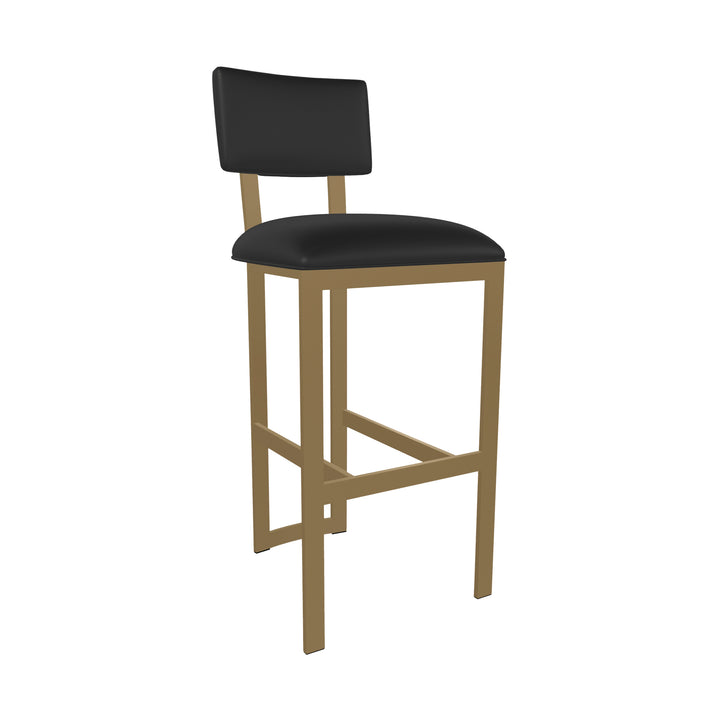 17.5"W x 18.75"D x 42.5"H / Licorice Black/Milky Gold