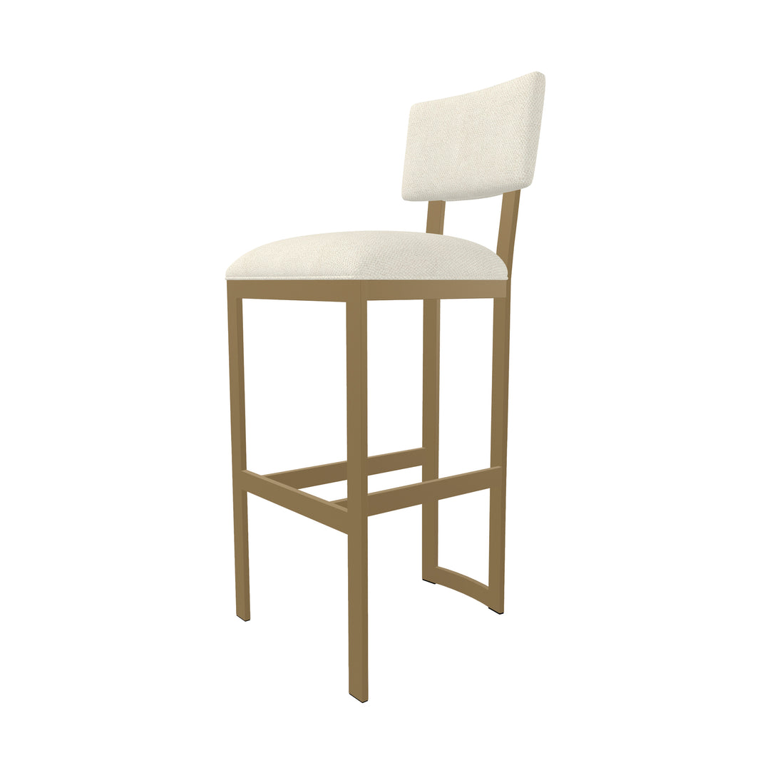 17.5"W x 18.75"D x 42.5"H / Italian Cream/Milky Gold