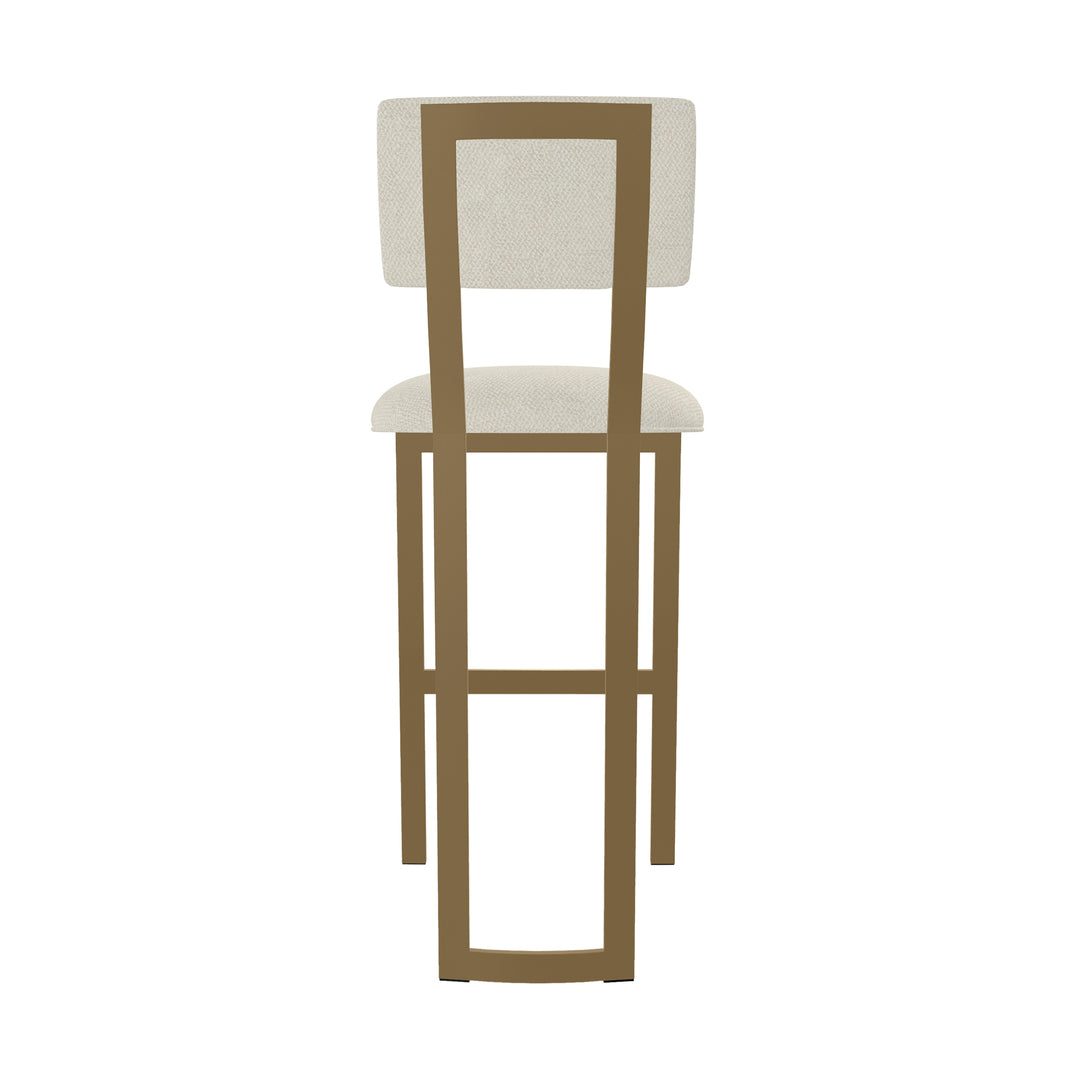 17.5"W x 18.75"D x 42.5"H / Italian Cream/Milky Gold