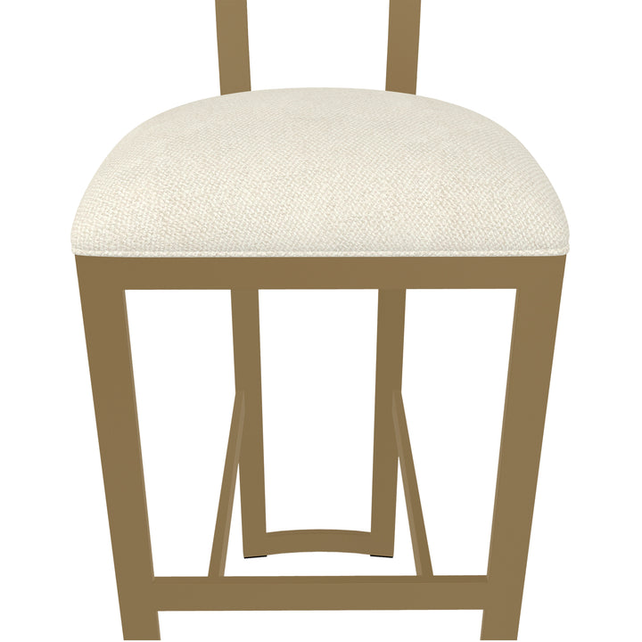 17.5"W x 18.75"D x 42.5"H / Italian Cream/Milky Gold