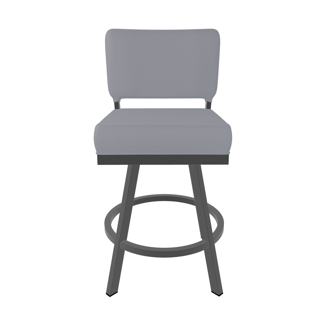 19.75"W x 23.5"D x 40"H / Charcoal Gray/Firestone Grey