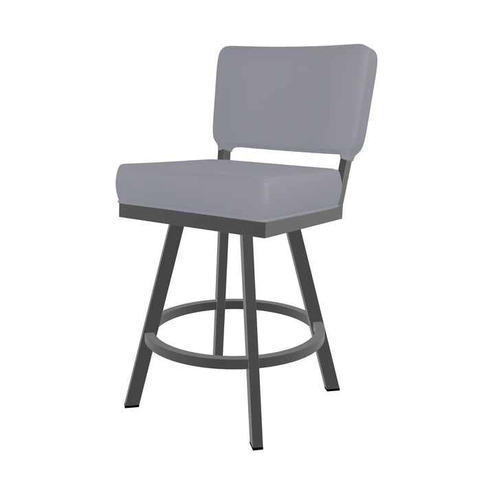 19.75"W x 23.5"D x 40"H / Charcoal Gray/Firestone Grey