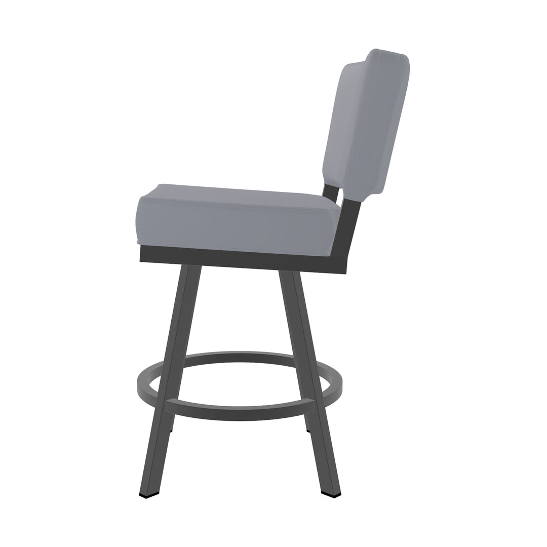 19.75"W x 23.5"D x 40"H / Charcoal Gray/Firestone Grey