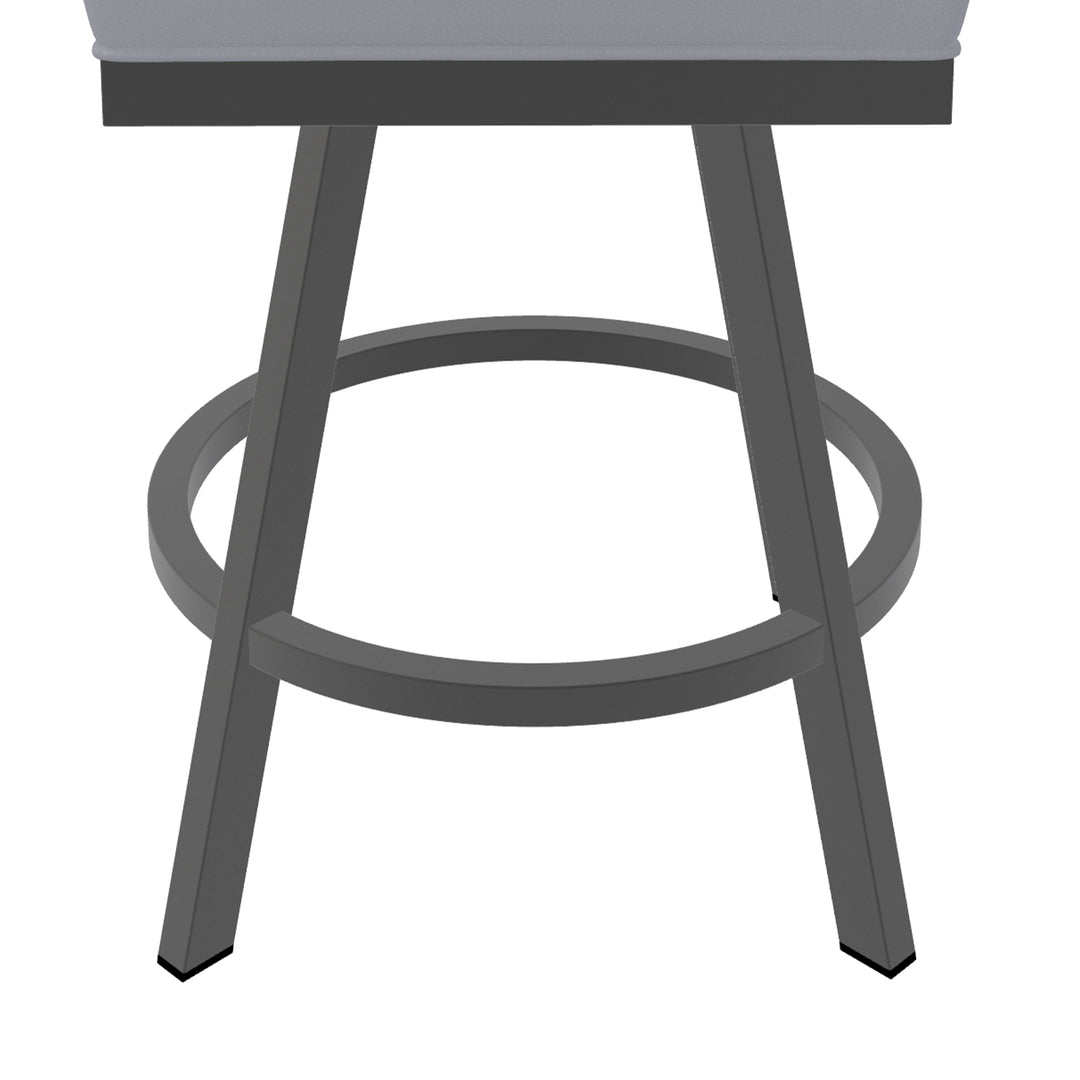 19.75"W x 23.5"D x 40"H / Charcoal Gray/Firestone Grey