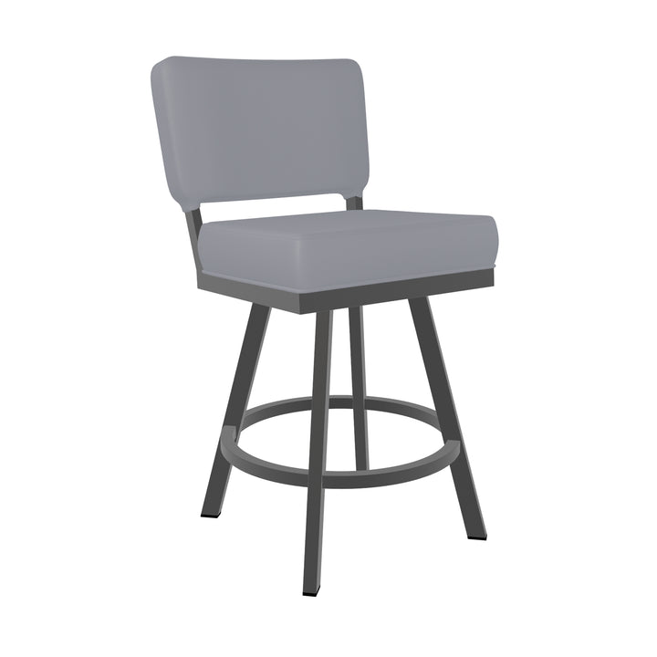 19.75"W x 23.5"D x 40"H / Charcoal Gray/Firestone Grey