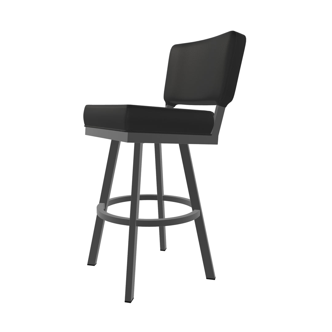 19.75"W x 23.5"D x 44"H / Licorice Black/Firestone Grey