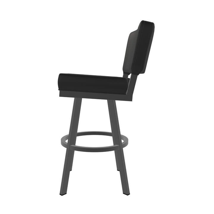 19.75"W x 23.5"D x 44"H / Licorice Black/Firestone Grey