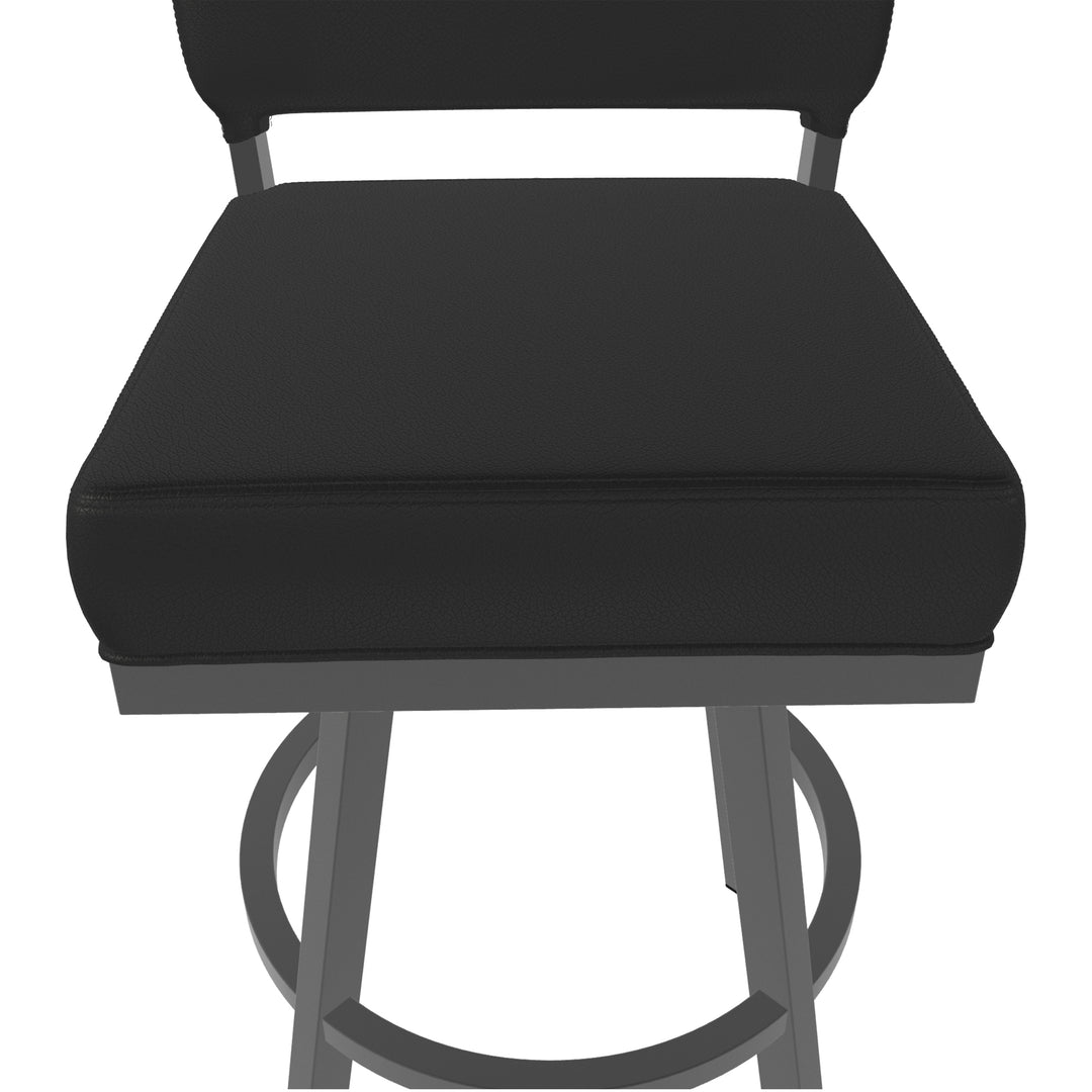 19.75"W x 23.5"D x 44"H / Licorice Black/Firestone Grey