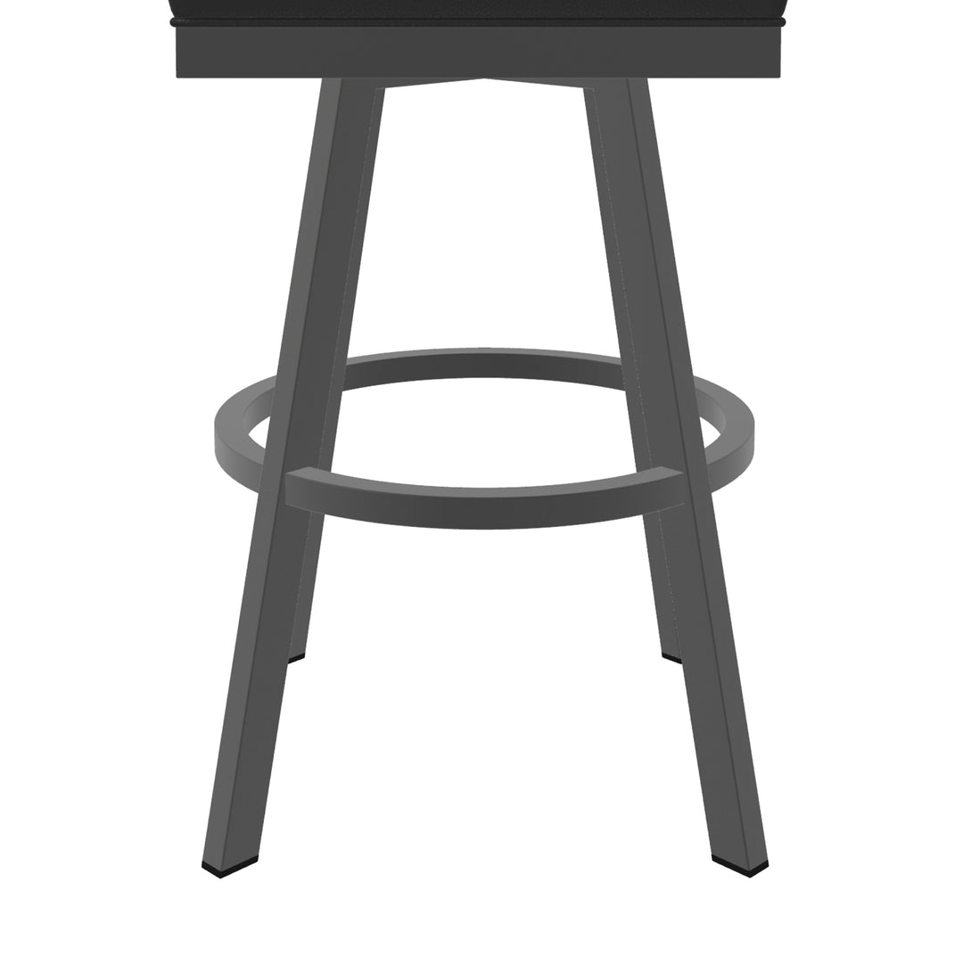 19.75"W x 23.5"D x 44"H / Licorice Black/Firestone Grey