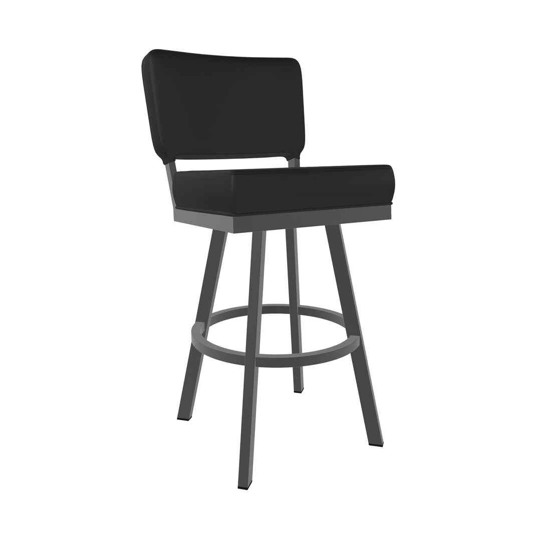 19.75"W x 23.5"D x 44"H / Licorice Black/Firestone Grey