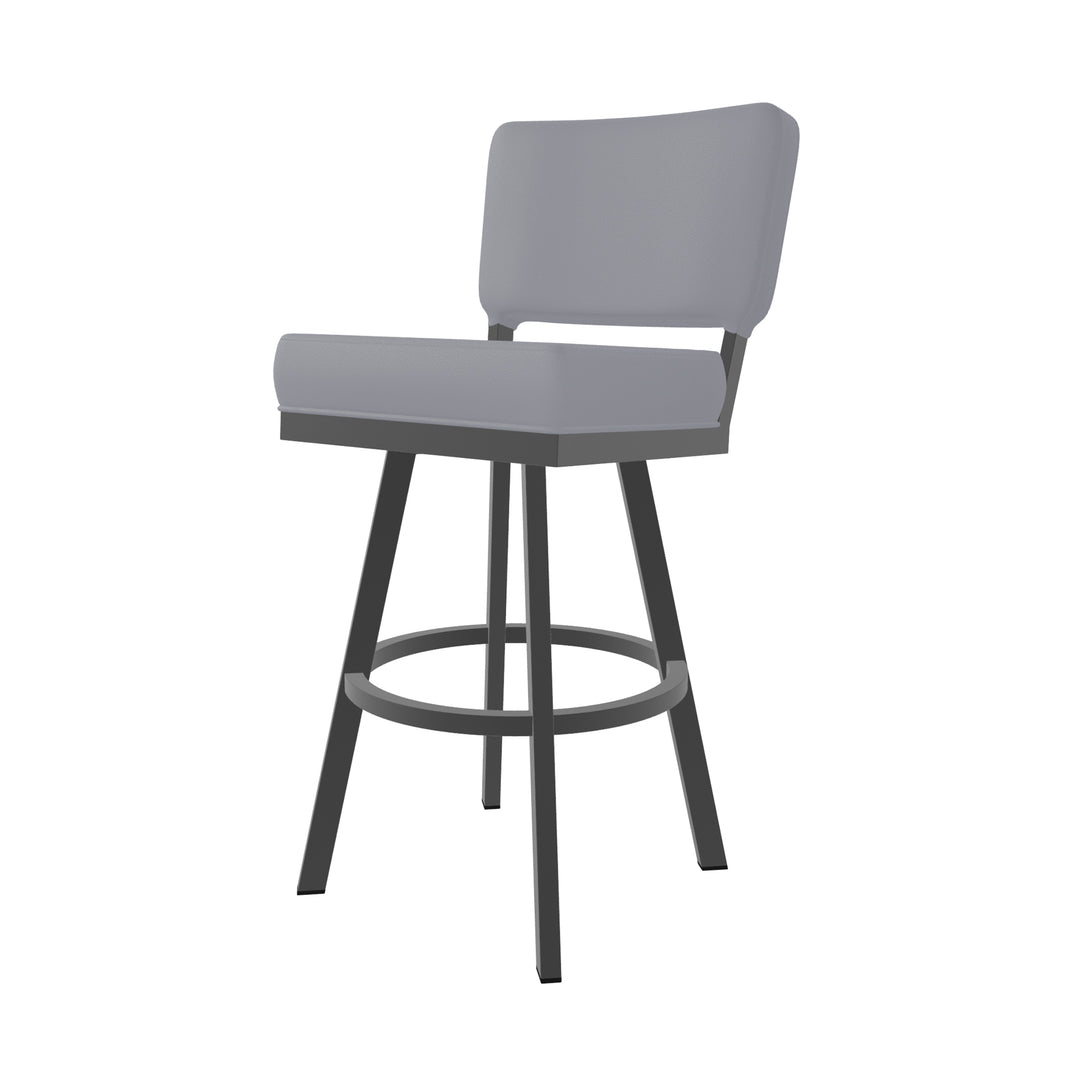 19.75"W x 23.5"D x 44"H / Charcoal Gray/Firestone Grey