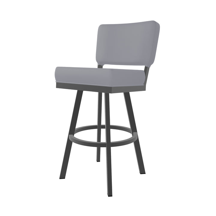 19.75"W x 23.5"D x 44"H / Charcoal Gray/Firestone Grey