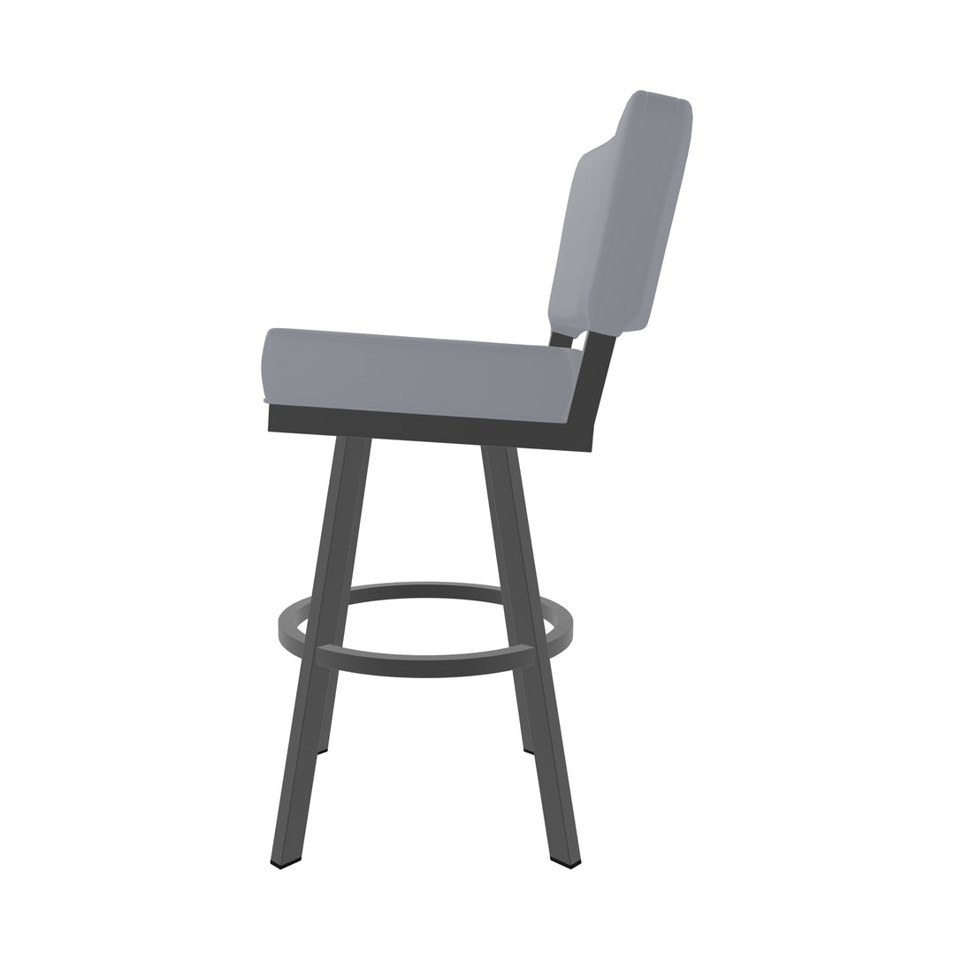 19.75"W x 23.5"D x 44"H / Charcoal Gray/Firestone Grey