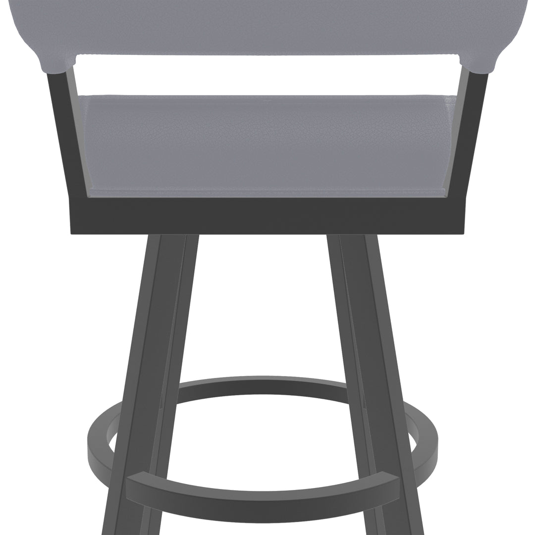 19.75"W x 23.5"D x 44"H / Charcoal Gray/Firestone Grey