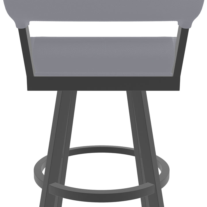 19.75"W x 23.5"D x 44"H / Charcoal Gray/Firestone Grey