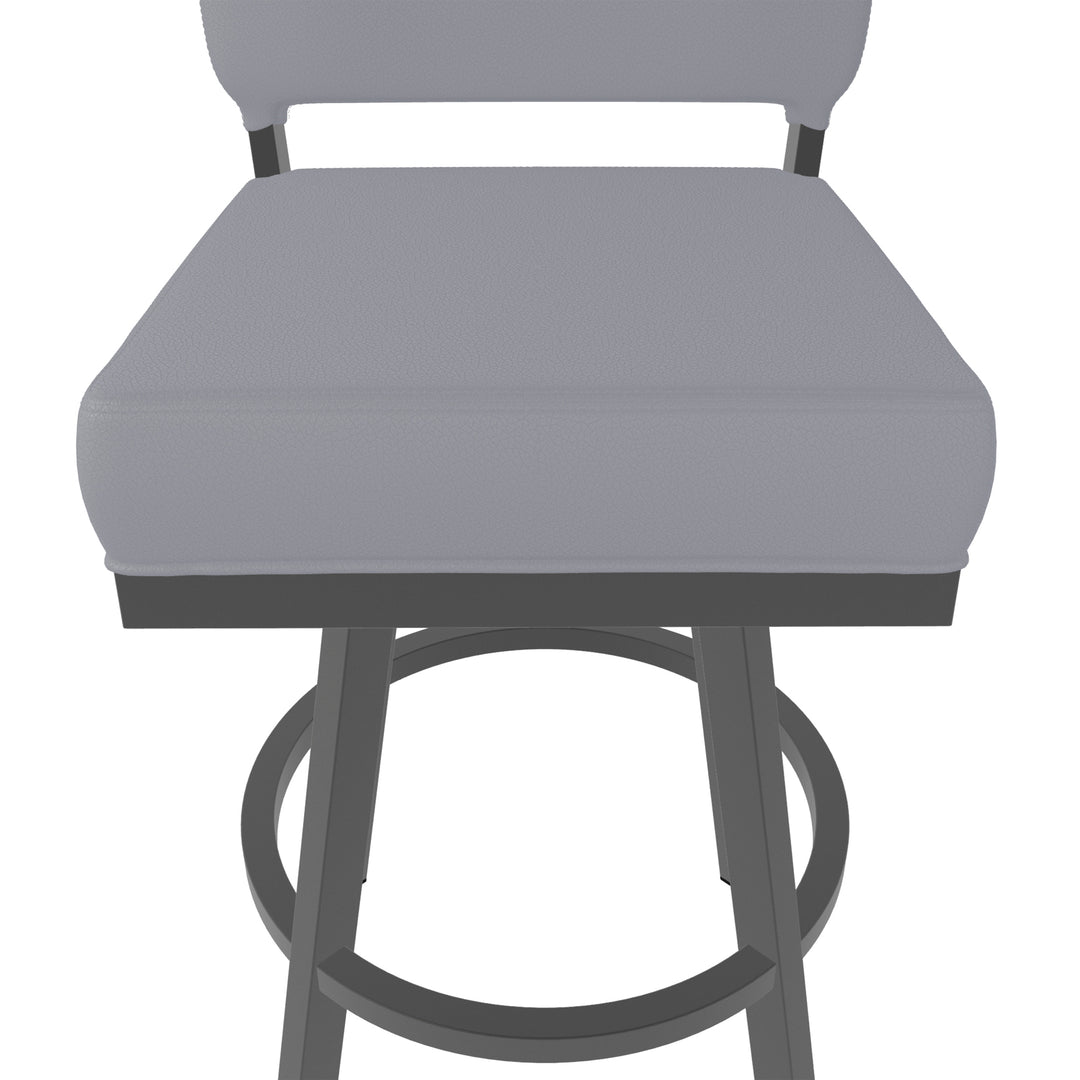 19.75"W x 23.5"D x 44"H / Charcoal Gray/Firestone Grey