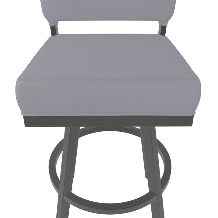 19.75"W x 23.5"D x 44"H / Charcoal Gray/Firestone Grey