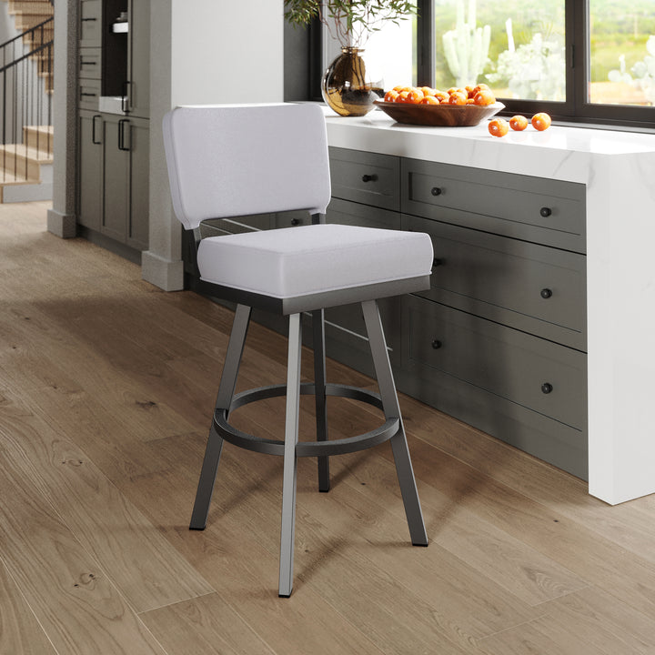 19.75"W x 23.5"D x 44"H / Charcoal Gray/Firestone Grey