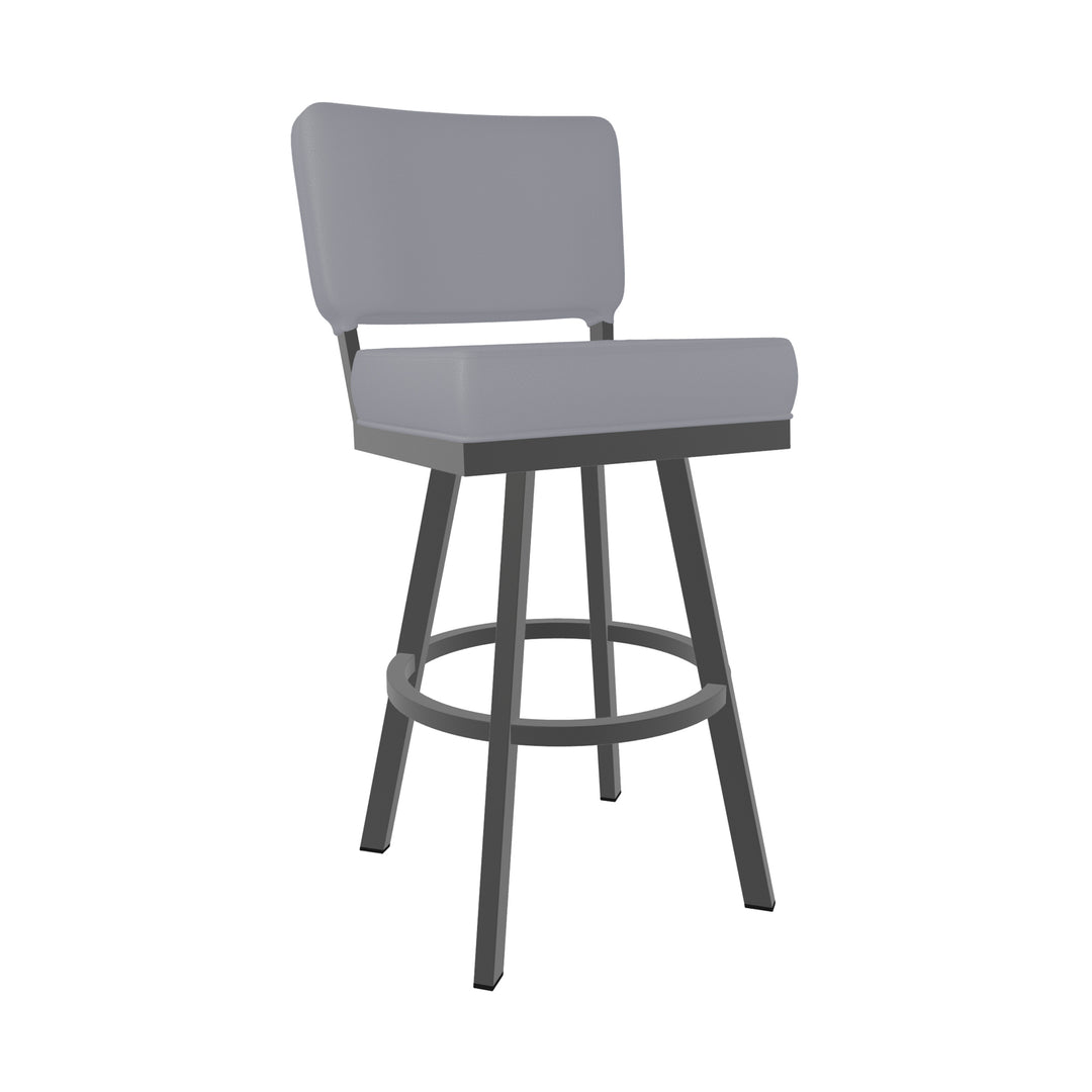 19.75"W x 23.5"D x 44"H / Charcoal Gray/Firestone Grey