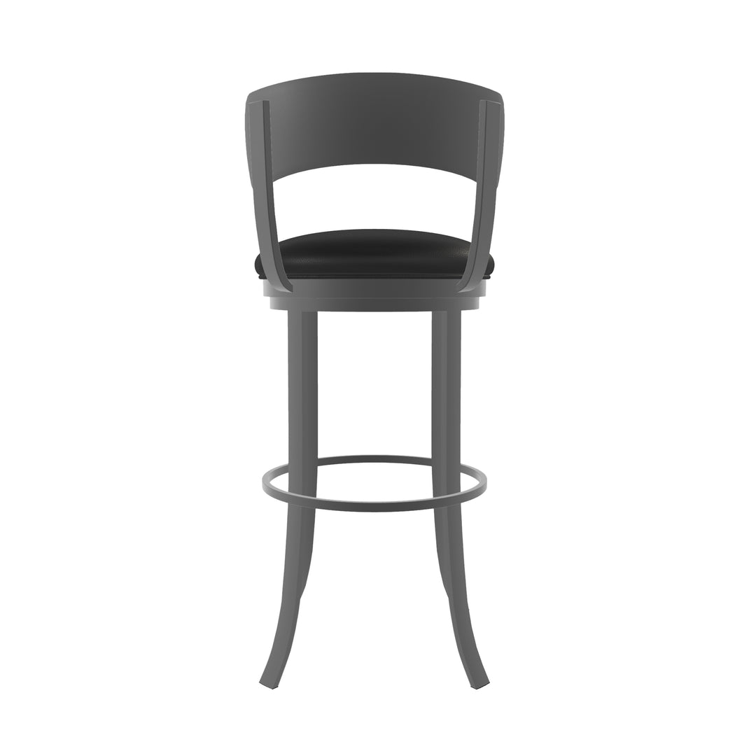 19.5"W x 18.5"D x 34"H / Licorice Black/Firestone Grey