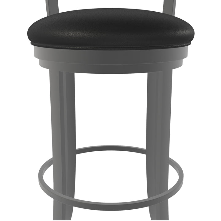 19.5"W x 18.5"D x 34"H / Licorice Black/Firestone Grey