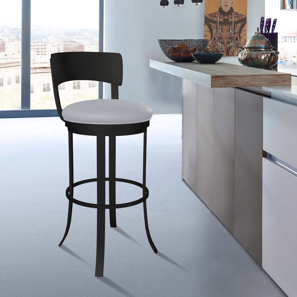 19.5"W x 19.5"D x 38"H / Charcoal Gray/Sable Onyx