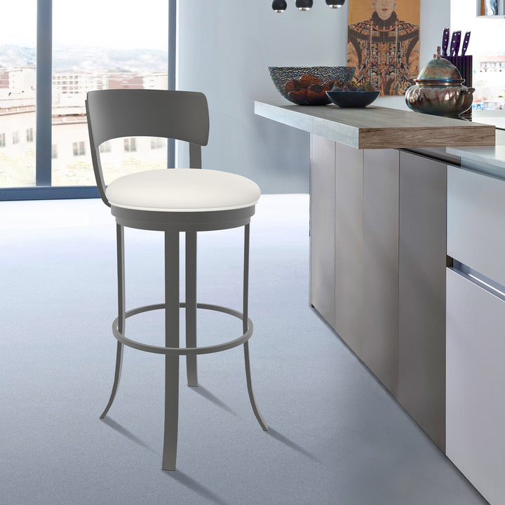 19.5"W x 19.5"D x 38"H / Vail Pure White/Firestone Grey