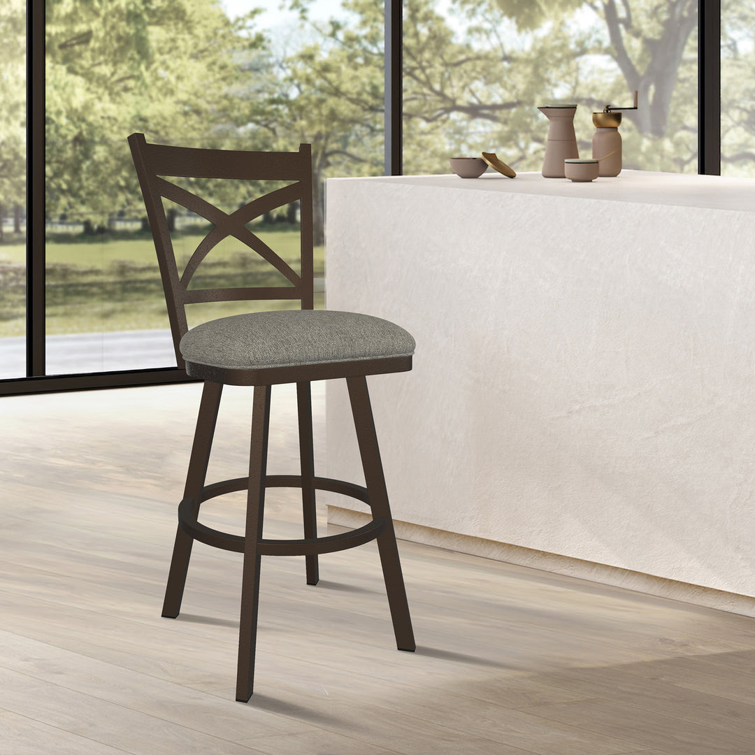 18.5"W x 25"D x 41.75"H / Textured Ash/Cobblestone