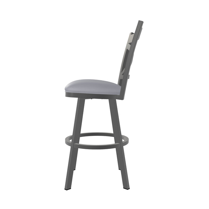 18.5"W x 25"D x 41.75"H / Charcoal Gray/Firestone Grey