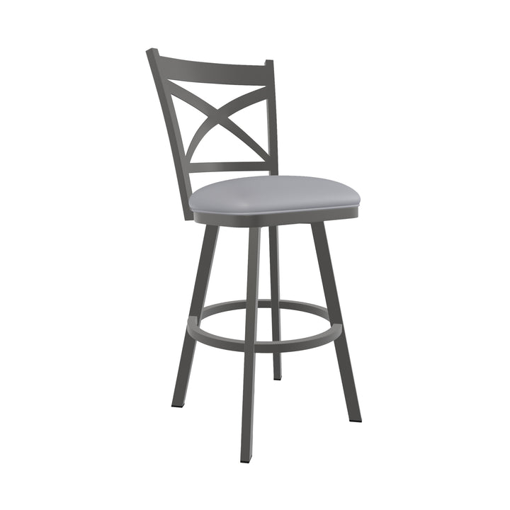 18.5"W x 25"D x 41.75"H / Charcoal Gray/Firestone Grey