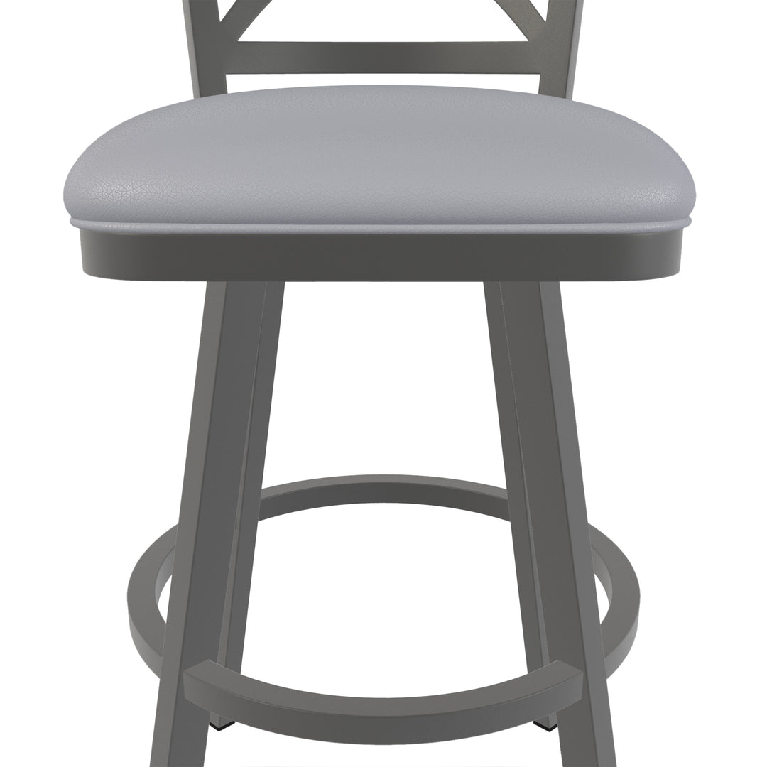 18.5"W x 25"D x 45.75"H / Charcoal Gray/Firestone Grey