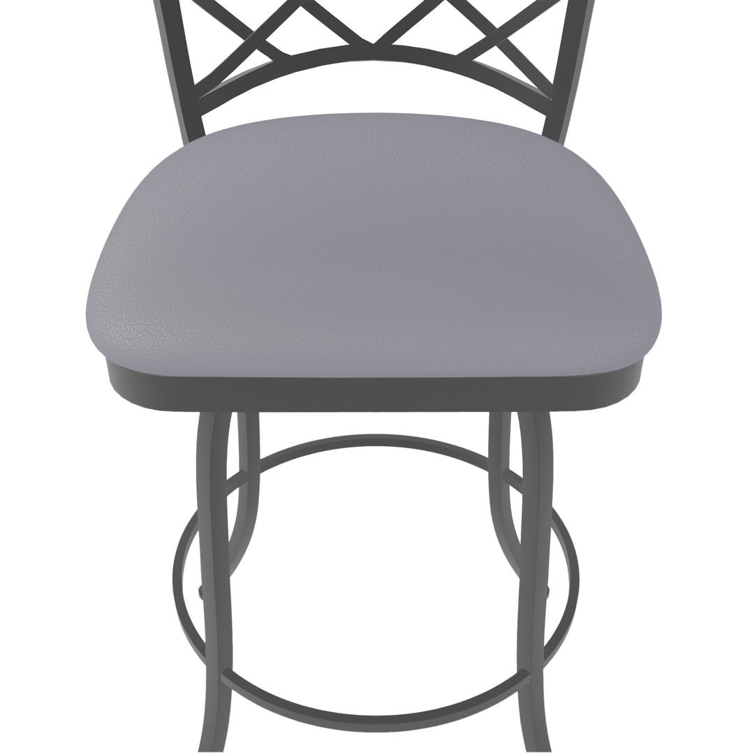 19.25"W x 24"D x 40"H / Charcoal Gray/Firestone Grey